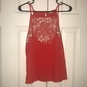 Red Floral Tank